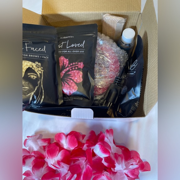 NIB-KoluaWax Wax hair removal kit with 2 packages of waxing wood sticks New - Picture 6 of 8